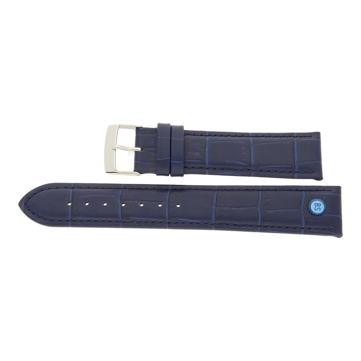 BRUNO SÖHNLE Uhrenarmband Bruno Söhnle Uhrenband 73-71046-120 Leder dunkelblau 20 mm