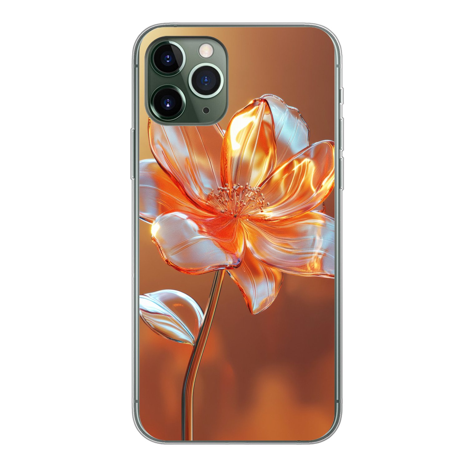 MuchoWow Handyhülle für Apple iPhone 11 Pro Gläser - Blume - Sonnenlicht, Smartphone-Bumper, Print, Handy Schutzhülle Dünn