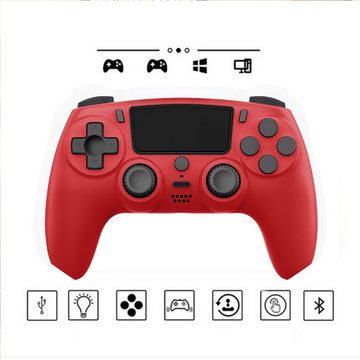 Tadow Controller,Wireless Gamepad,für PS4,Bluetooth,Rot/Blau Gamepad