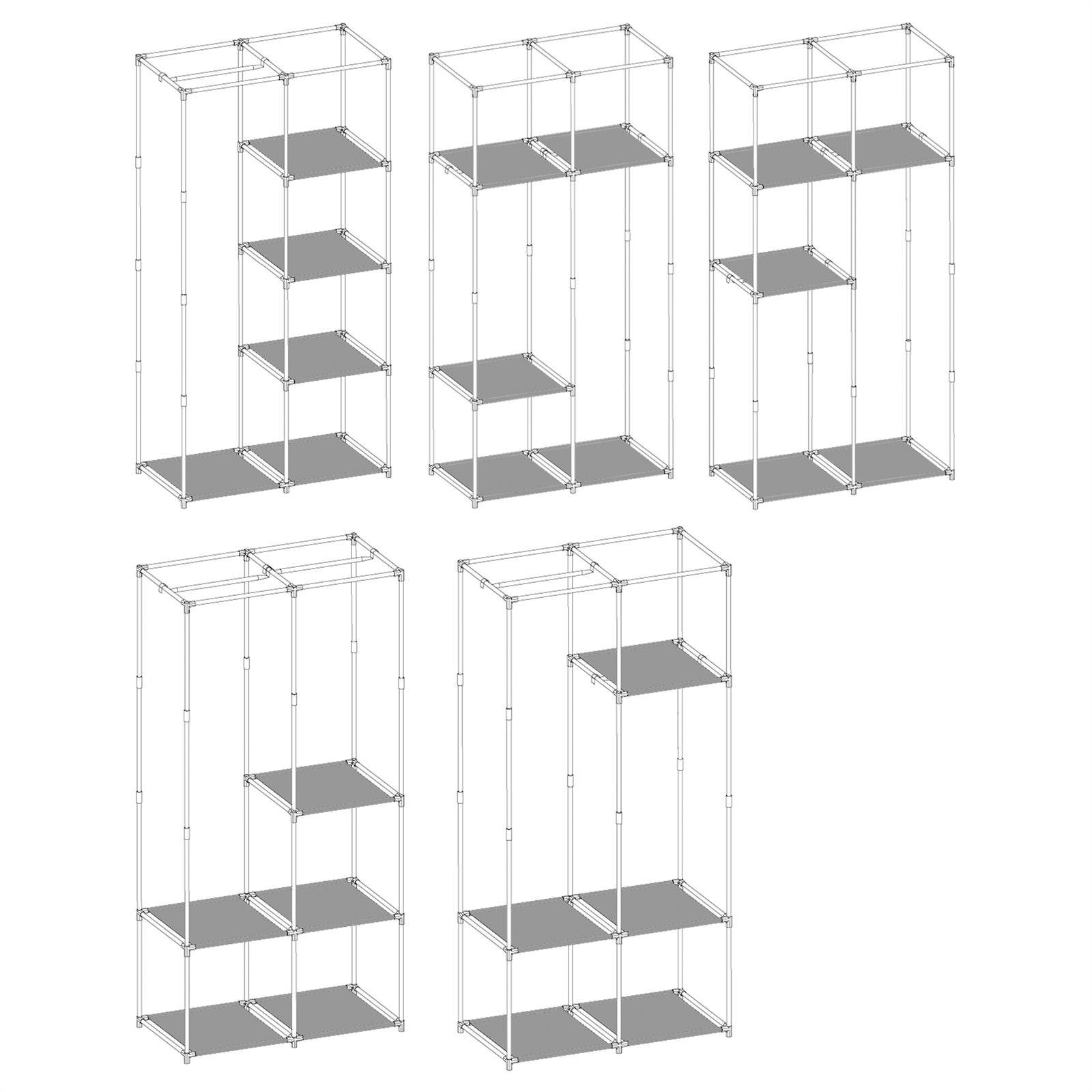 IDIMEX Stoffschrank ADAM Stoffkleiderschrank Kellerschrank Kellerregal Kleiderschrank Kleiderst – Bild 3 von 4