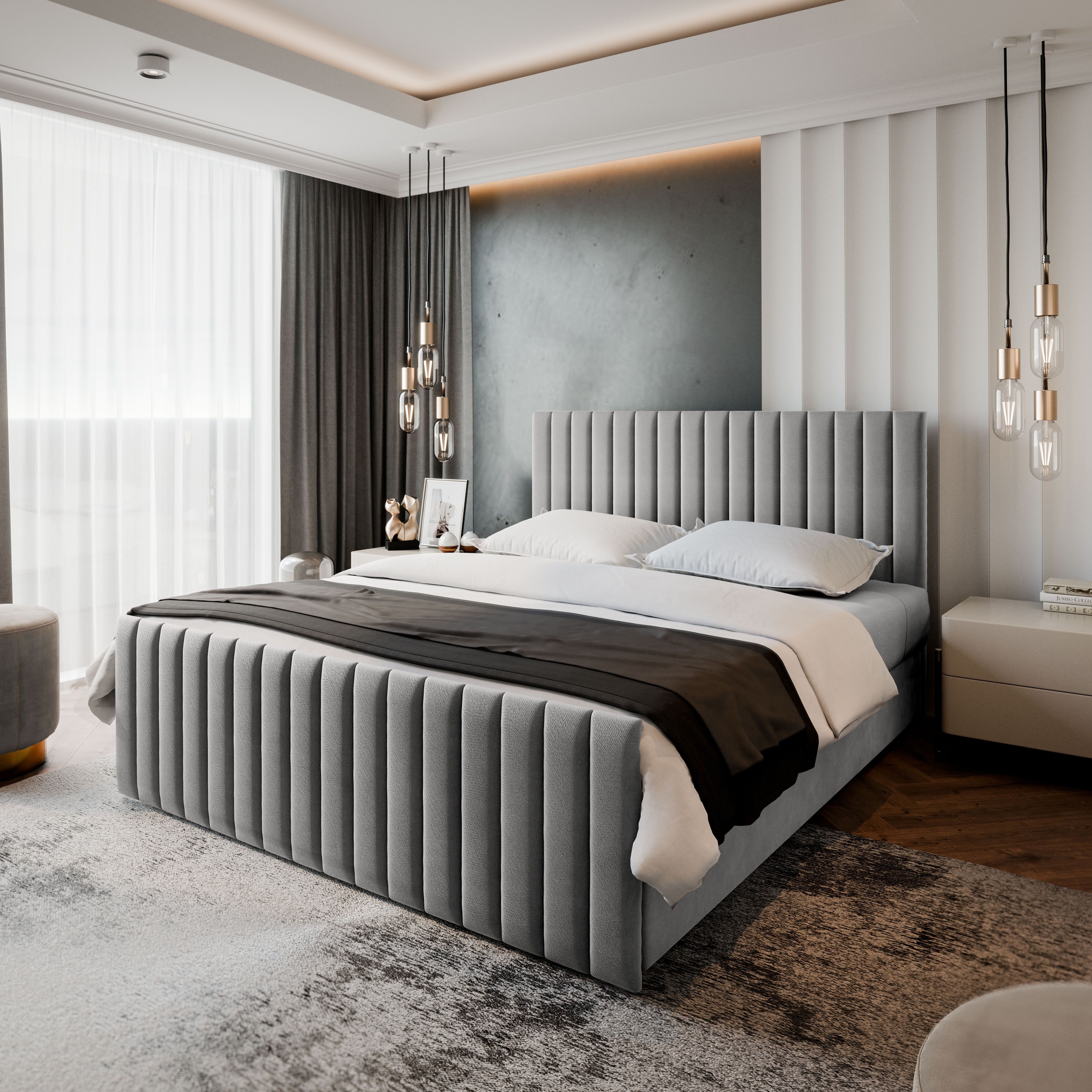 Masseno Boxbett ARION 160x200 cm mit Bonell Matratze und Topper günstig online kaufen