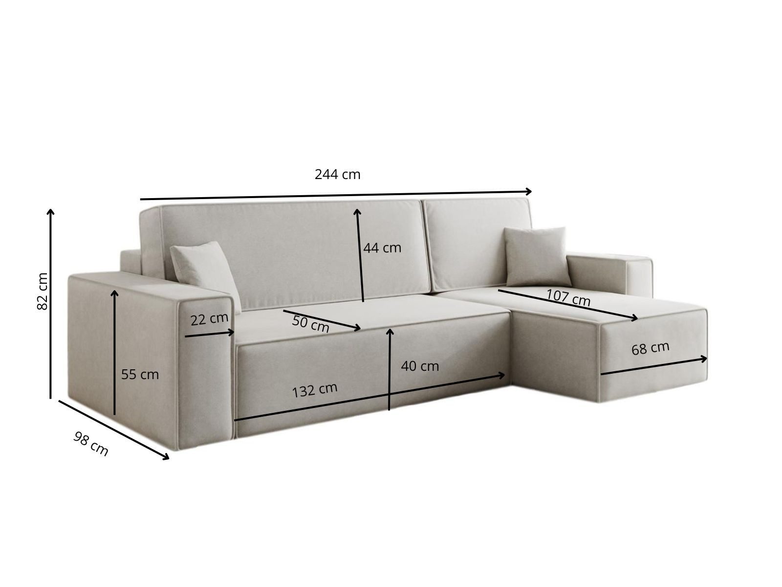 Compleo Ecksofa TOKYO, L-form Ecke, mit günstig online kaufen
