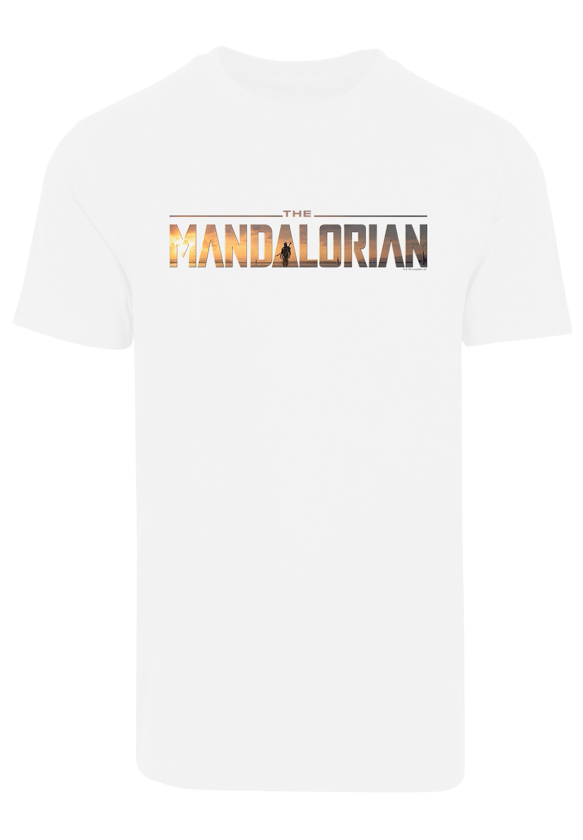 Premium - weiß T-Shirt der Mandalorian Star Krieg Logo Sterne F4NT4STIC Print Wars The