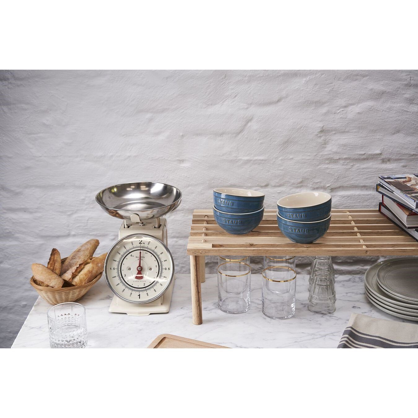 Schüssel Staub Ceramique Schüsselset, Schüssel 4-tlg Antik-Türkis Keramik 12 cm 0,7 Liter, Keramik, (4-tlg)