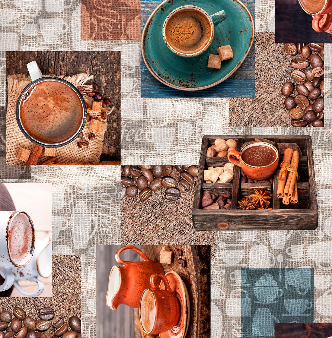 texpot Tischdecke PVC Wachstuch mit Kaffee abwischbar Wachstuchtischdecke ( günstig online kaufen