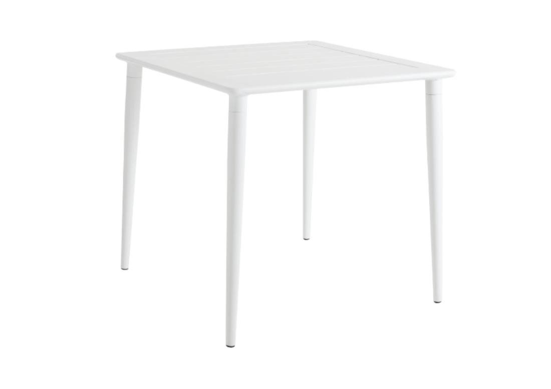 Natur24 Gartentisch Nimes Esstisch 78 x 73 x 78 cm Aluminium Weiß