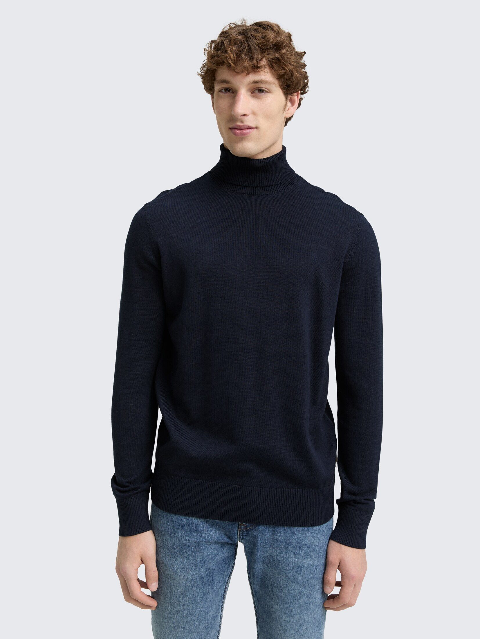 TOM TAILOR Denim Вязаные свитера Rollkragenpullover aus Baumwolle Rollkragenpullover aus Baumwolle