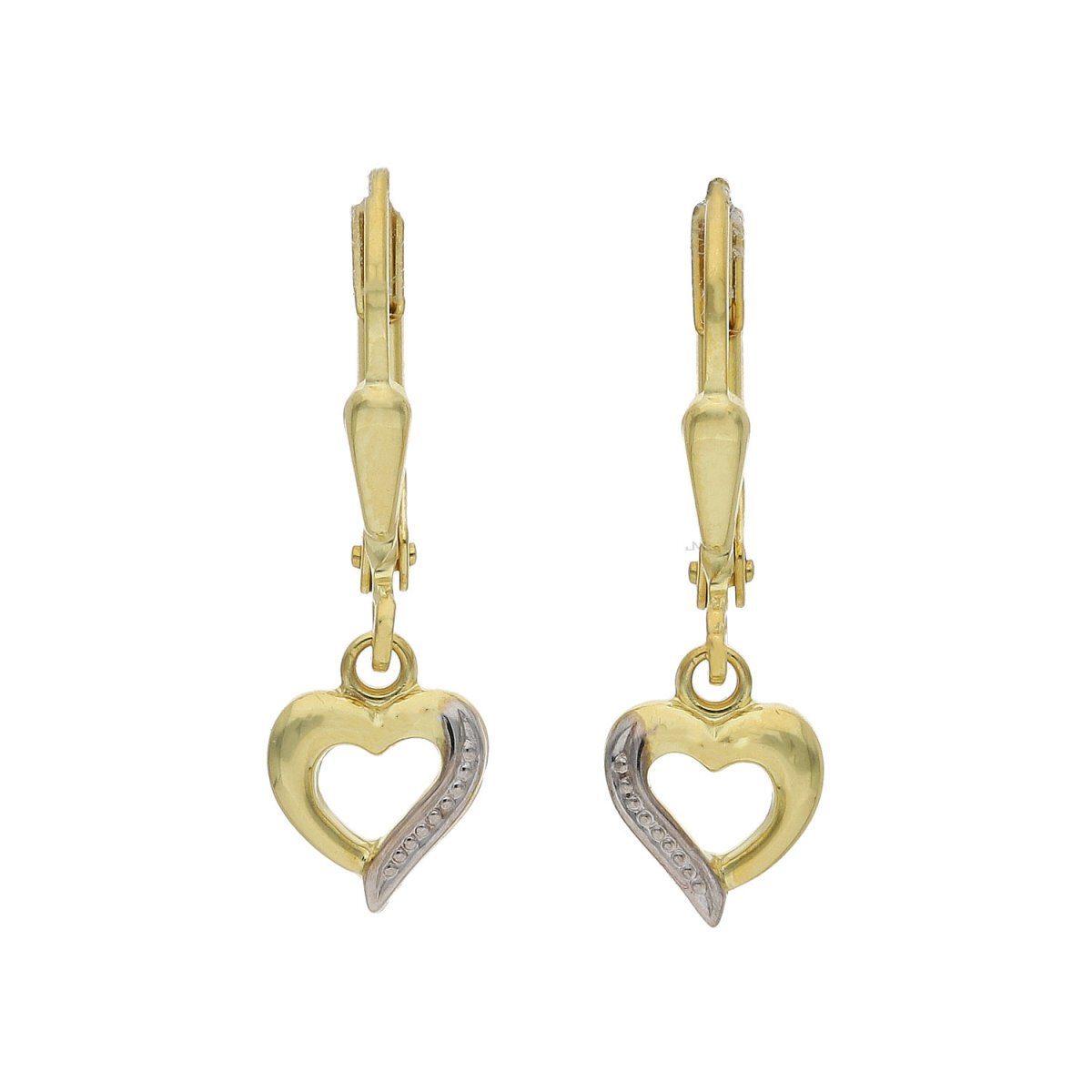 JuwelmaLux Paar Ohrhänger Ohrhänger Gold, Weißgold, inkl. Schmuckschachtel
