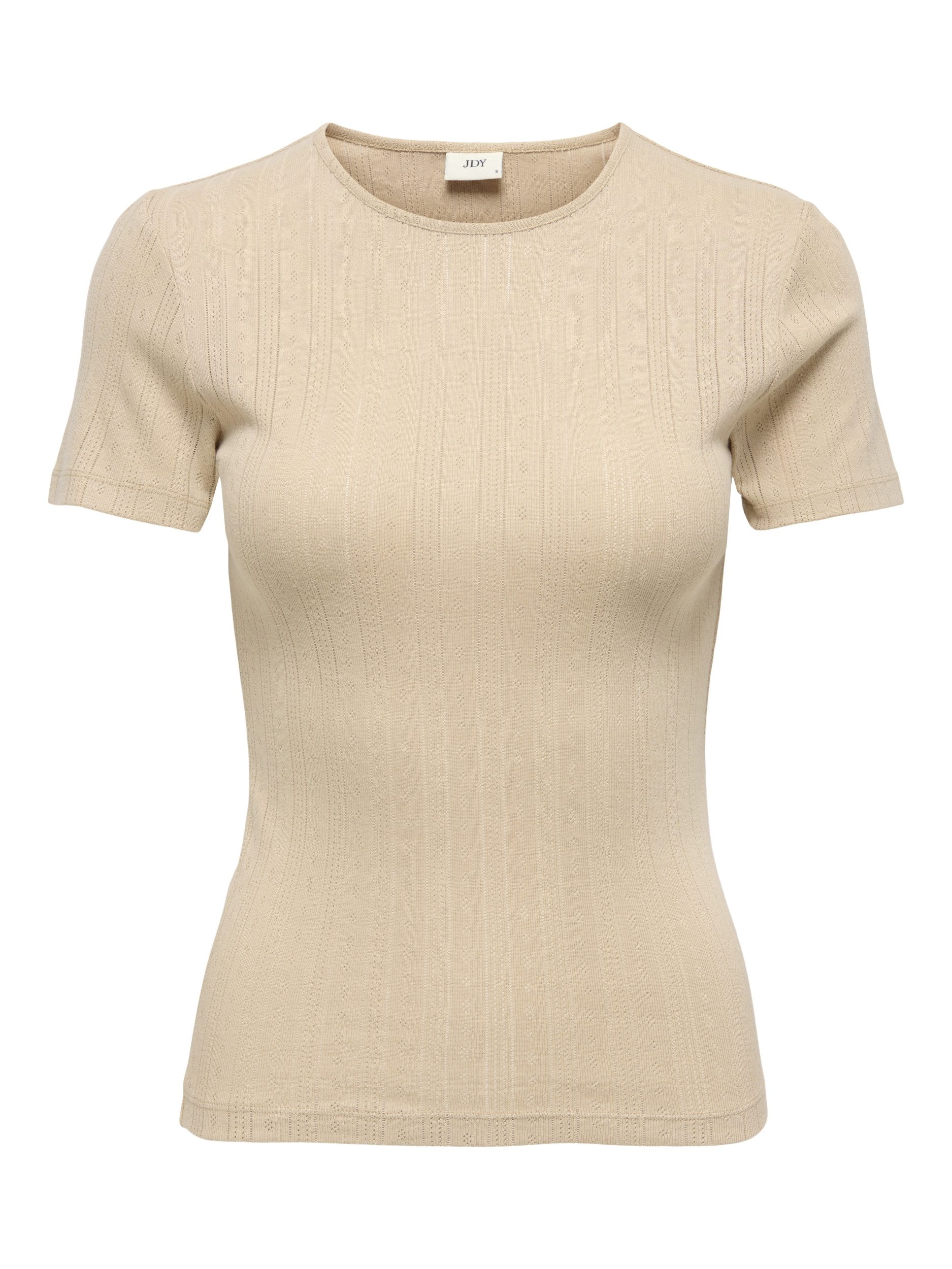 JDY T-Shirt JDYSALSA MIA LIFE S/S O NECK TOP JR, Humus