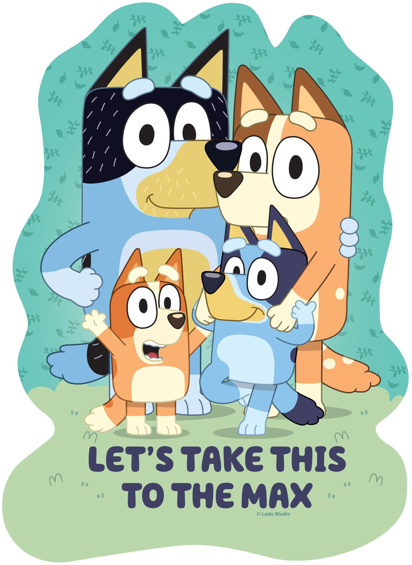 Ravensburger Konturenpuzzle Bluey: Auf geht's!, 52 Puzzleteile, Made in Europe