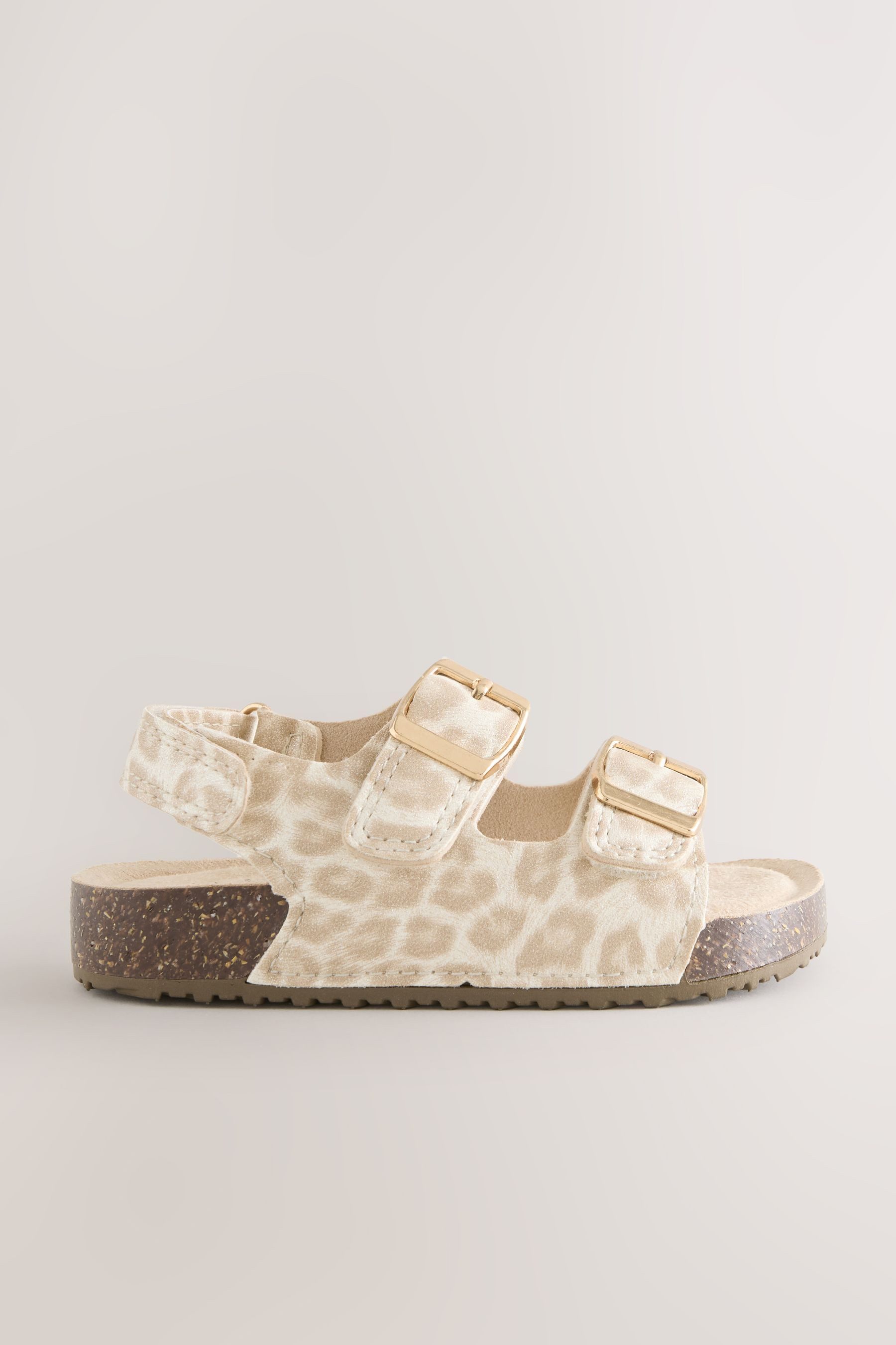 Next Sandalen mit zwei schmalen Riemchen + Kork-Fußbett Sandale