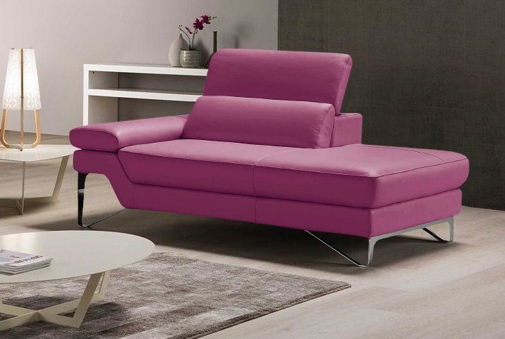 Egoitaliano Ottomane Princess, elegantes Designsofa mit erstklassigem Sitzkomfort, inkl. verstellbarem Kopfteil und edle Designmetallfüße