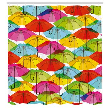 Abakuhaus Duschvorhang Moderner Digitaldruck mit 12 Haken auf Stoff Wasser Resistent Breite 175 cm, Höhe 180 cm, Regenschirme Vivid Regenschirm