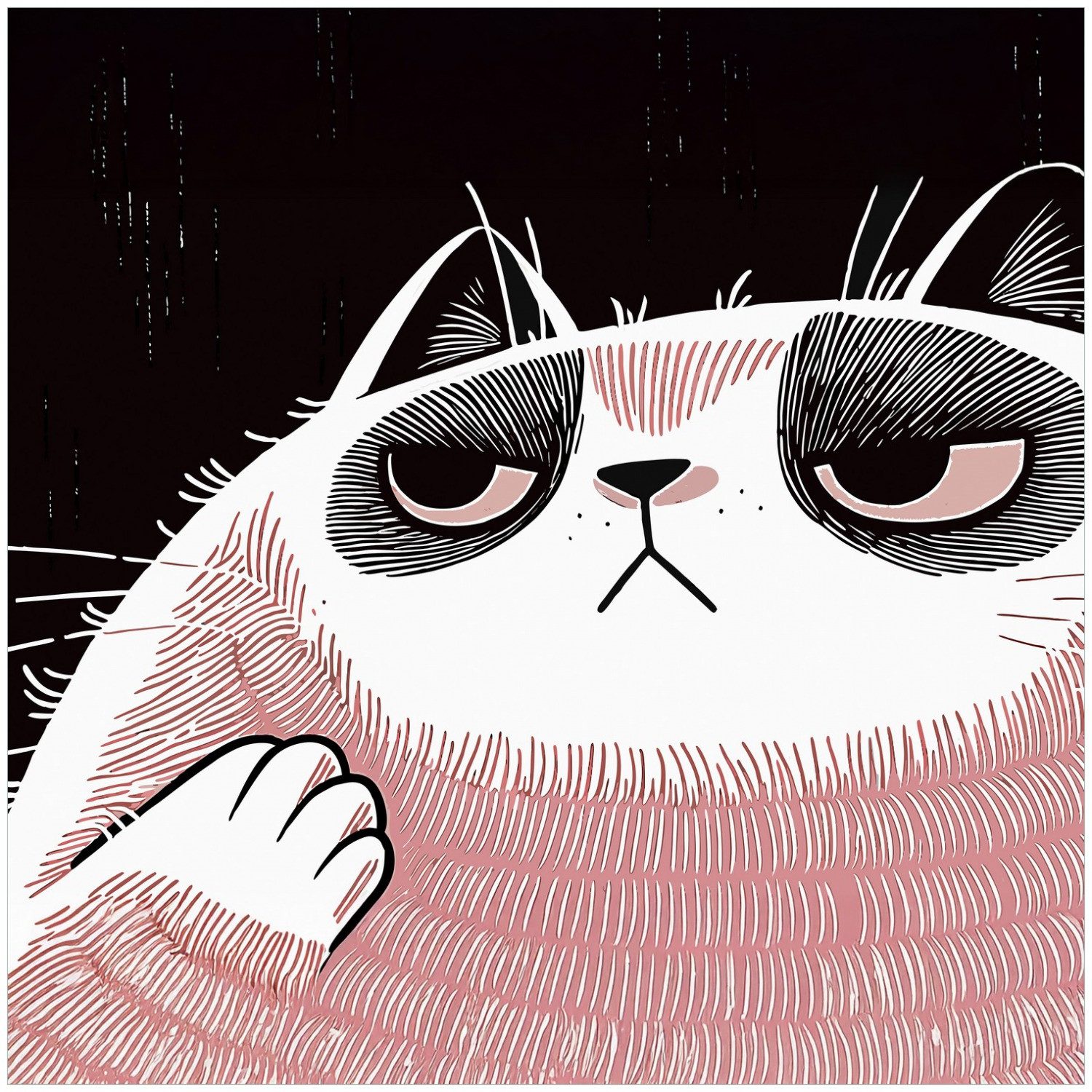 Wallario Möbelfolie Schmollende Katze