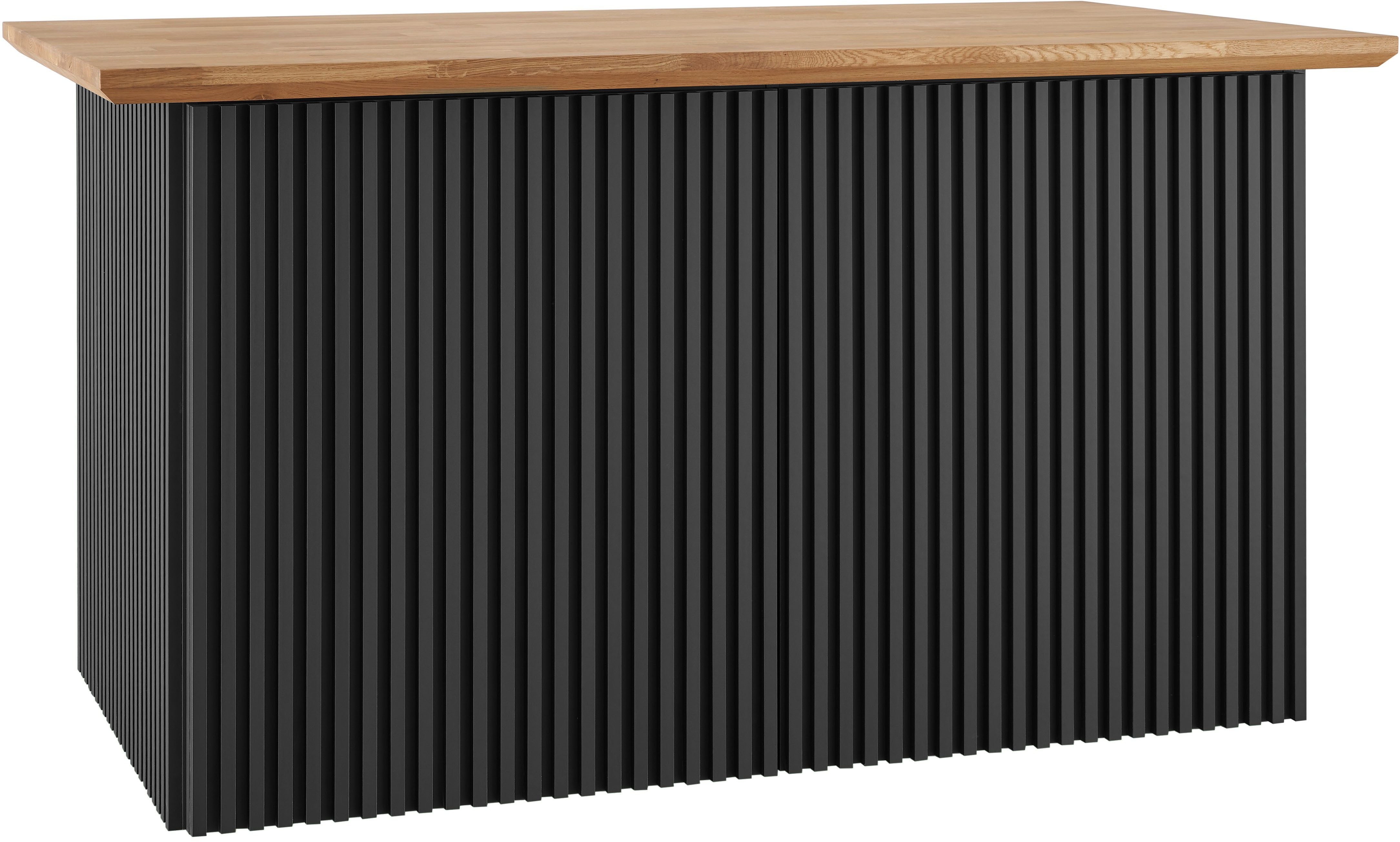 BASIC by Balculina Kücheninsel Sandella B/H/T 160x87x90 cm, Breite 160 cm, Arbeitsplatte eiche massiv