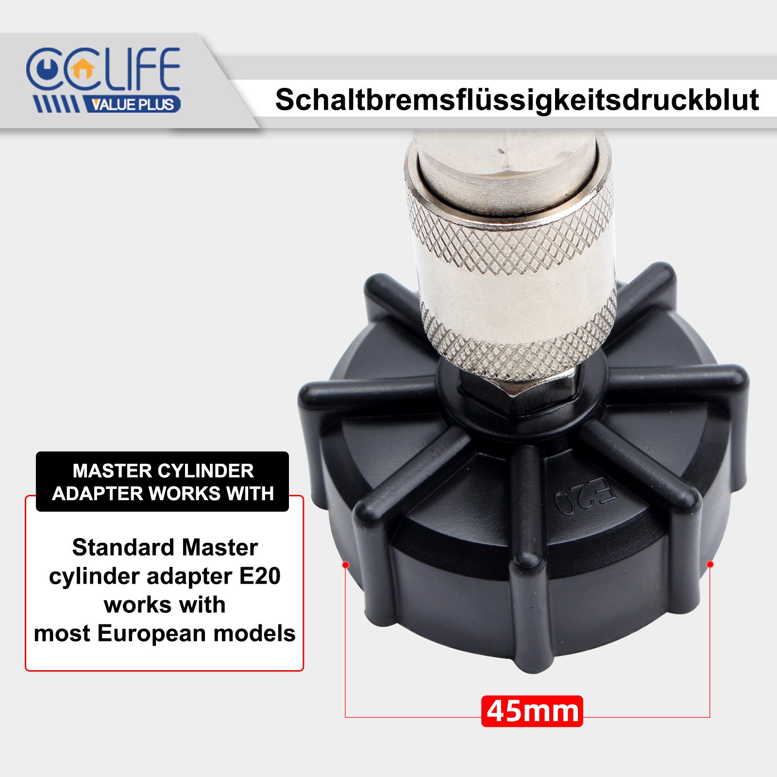 CCLIFE Bremsscheiben-Richtwerkzeug Bremsenentlüftungsgerät Auto Bremsflüssigkeitswechselgerät 2L/3L – Bild 5 von 5