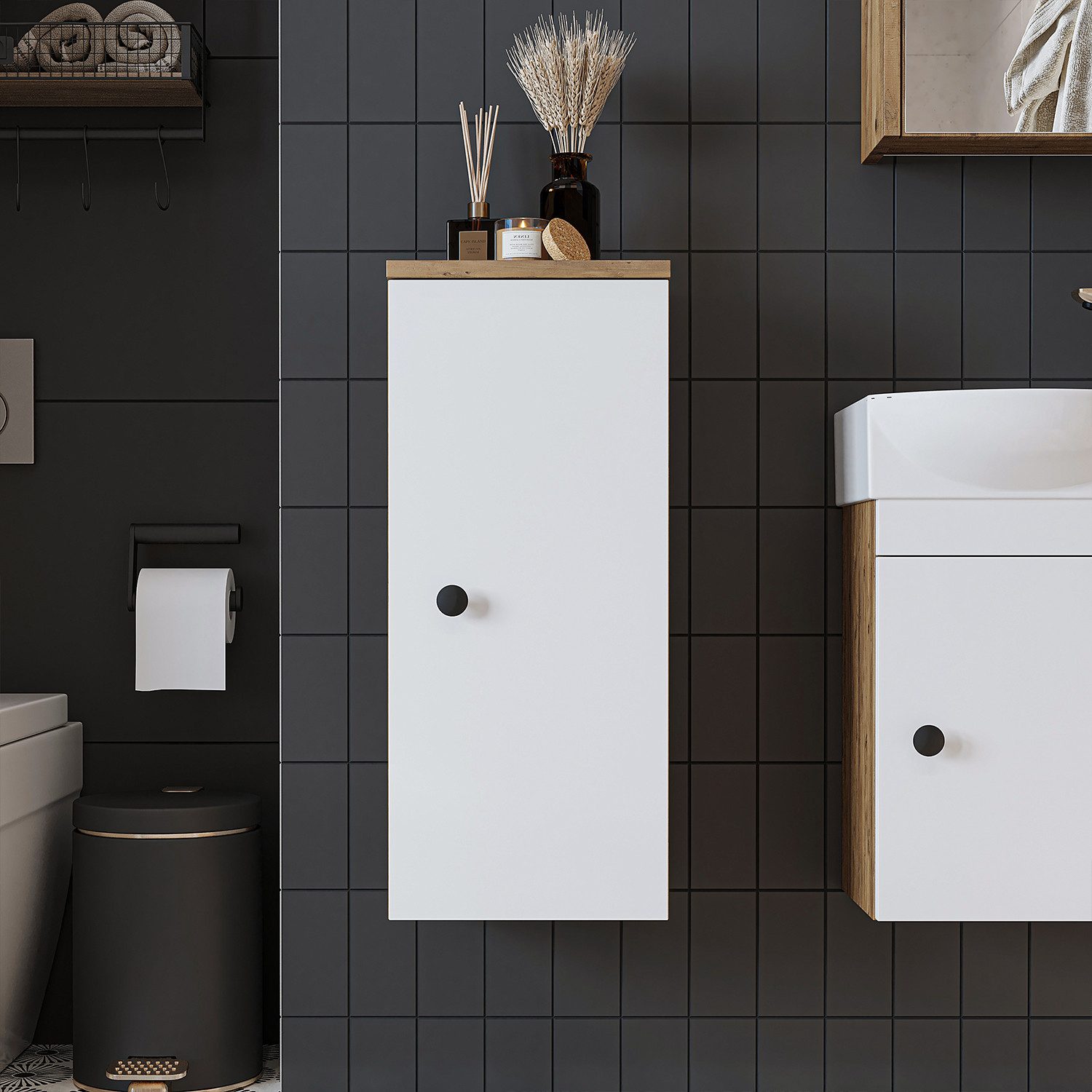 Roomart Badmöbel-Set PUNTO-SET, (Badmöbelset Unterschrank mit günstig online kaufen