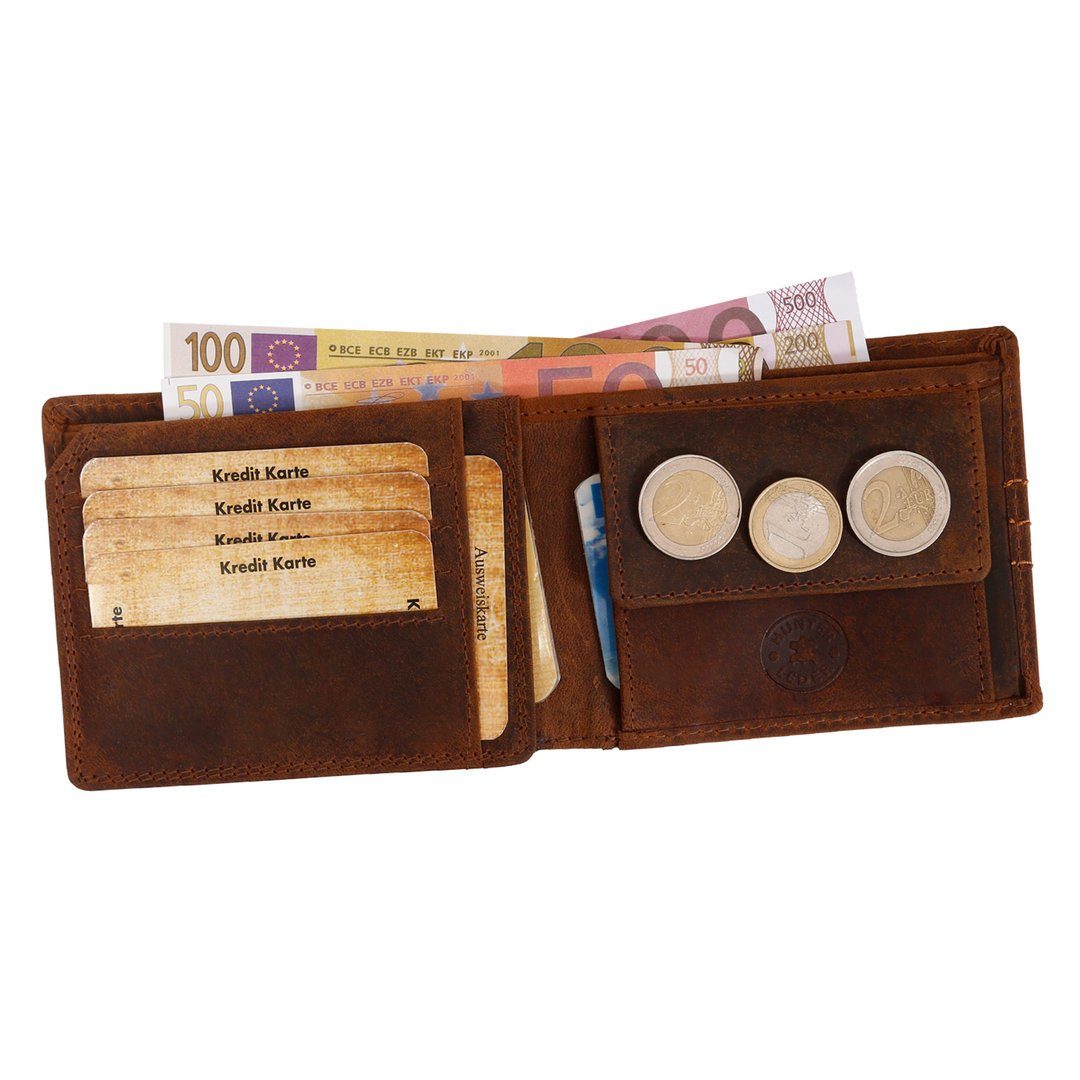 Brieftasche Leder Geldbörse Börse RFID Münzfach Portemonnaie, SHG mit Schutz Herren