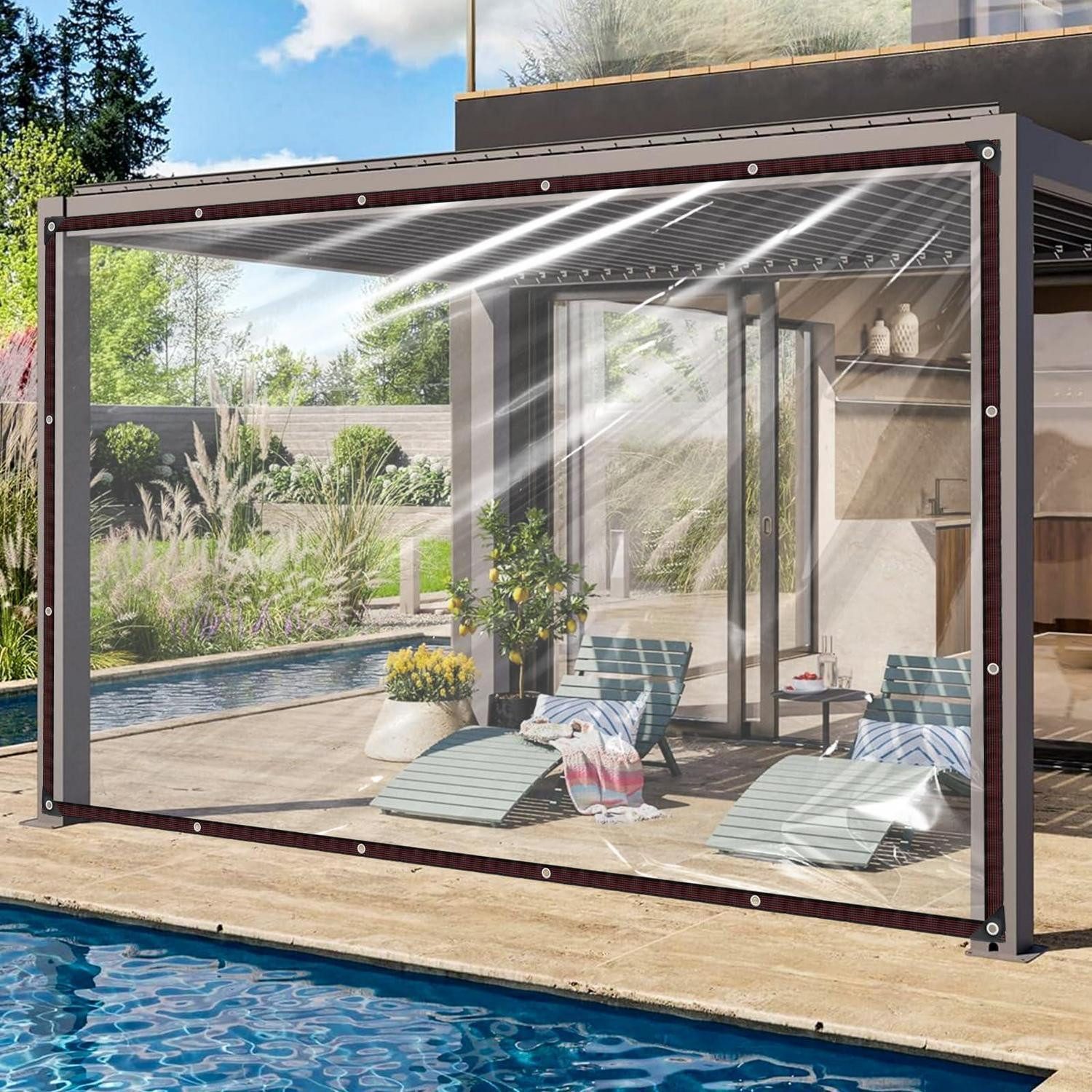 LuxusKollektion Schutzplane Abdeckplane Transparent 2x5m (2-St)