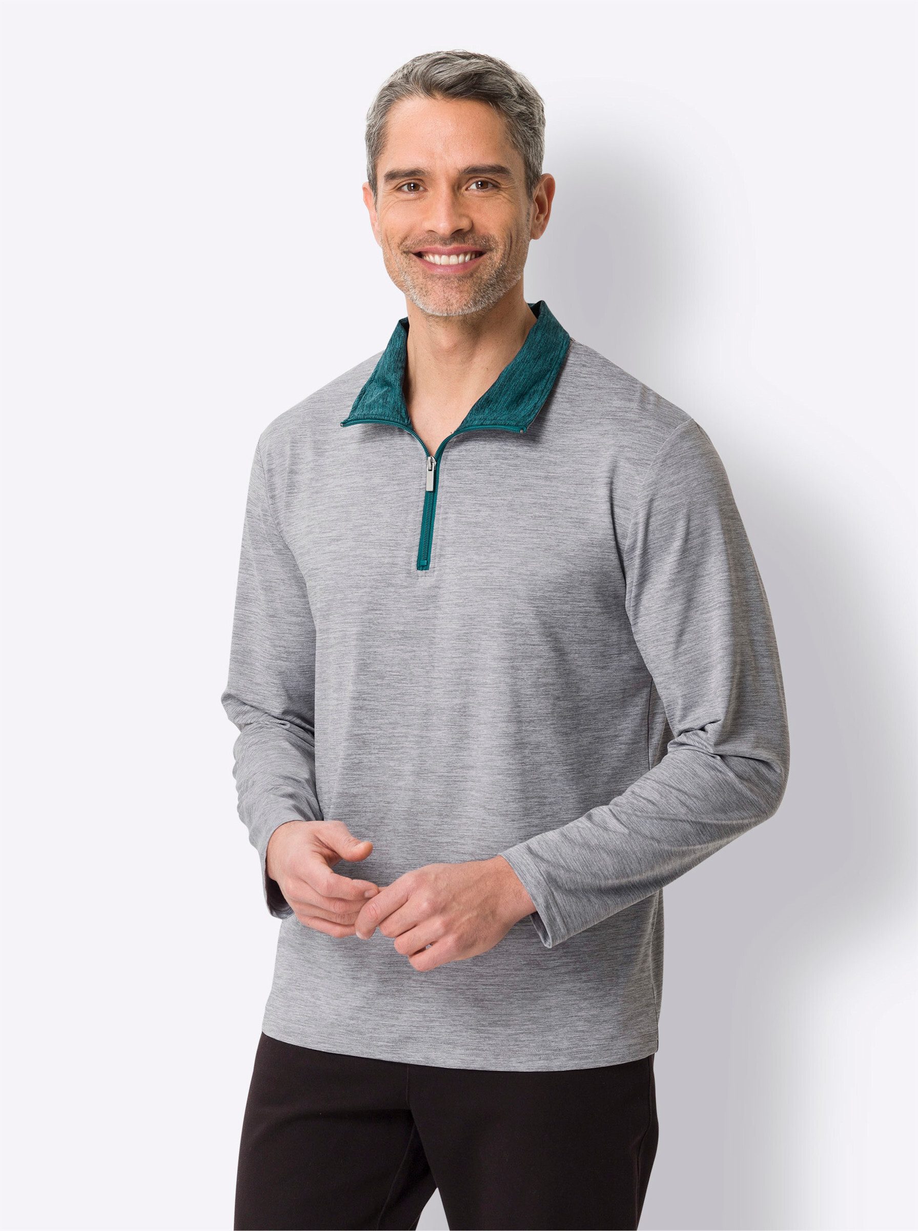 Sieh an! Trainingsshirt Shirt Langarm