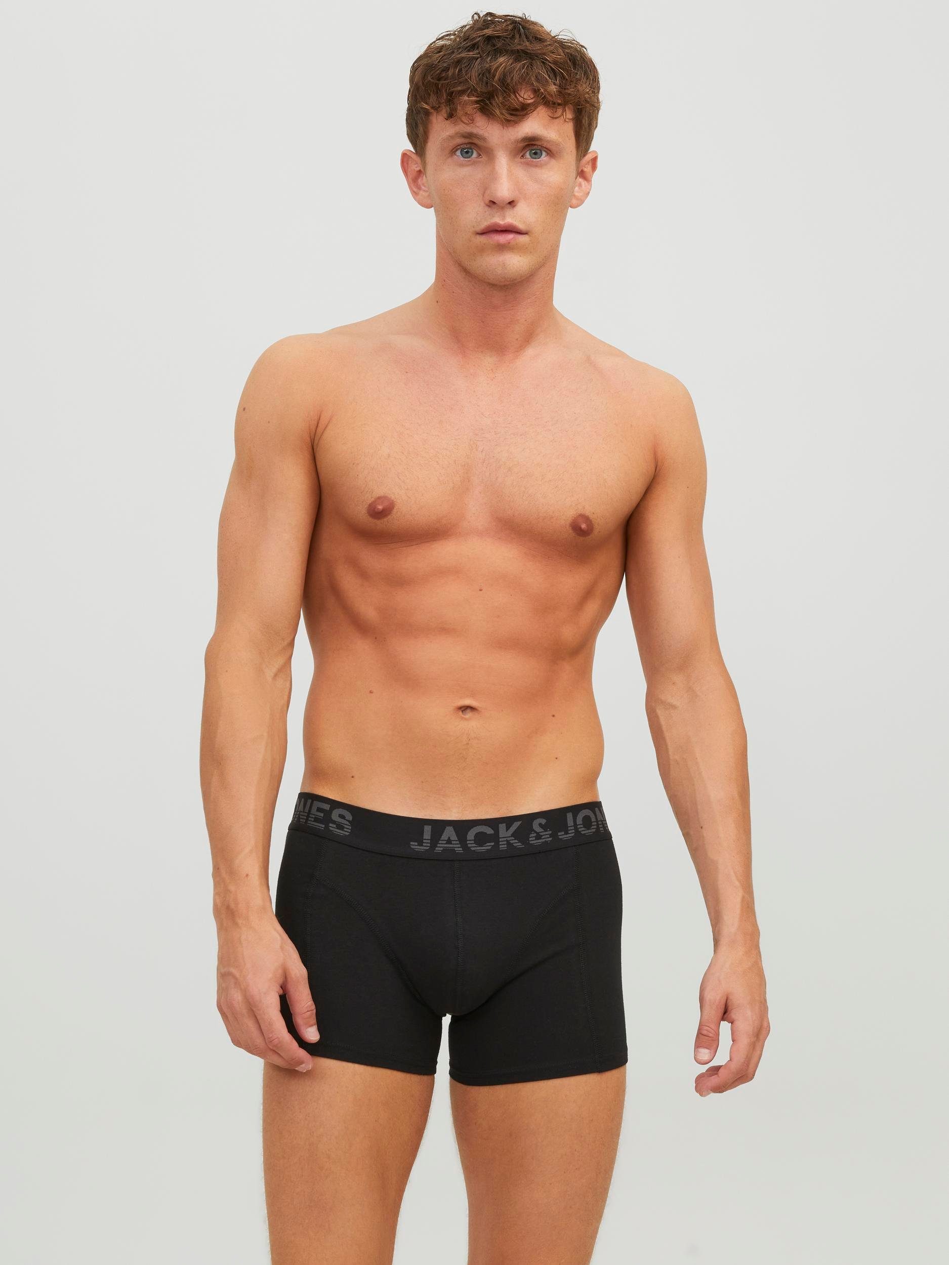 black NOOS Jack JACSHADE SOLID PACK Trunk & asphalt / TRUNKS (Packung, 3 3-St) Jones