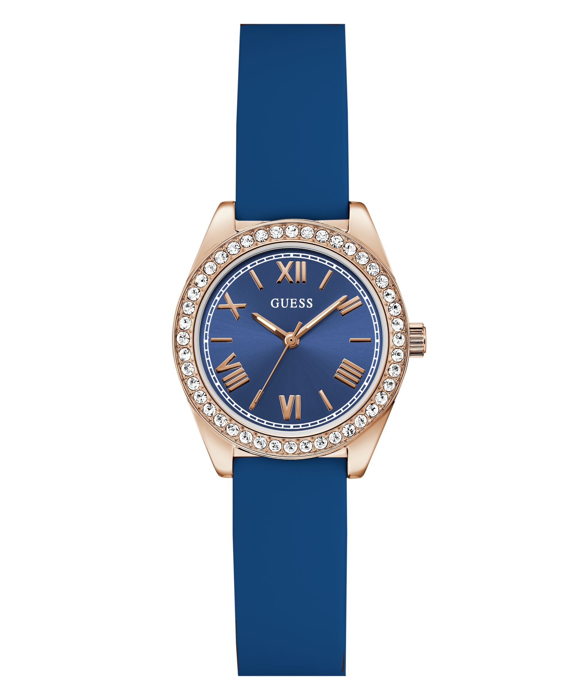 Guess Quarzuhr MINI LUNA GW1000L4, Armbanduhr, Damenuhr, Silikonarmband, analog