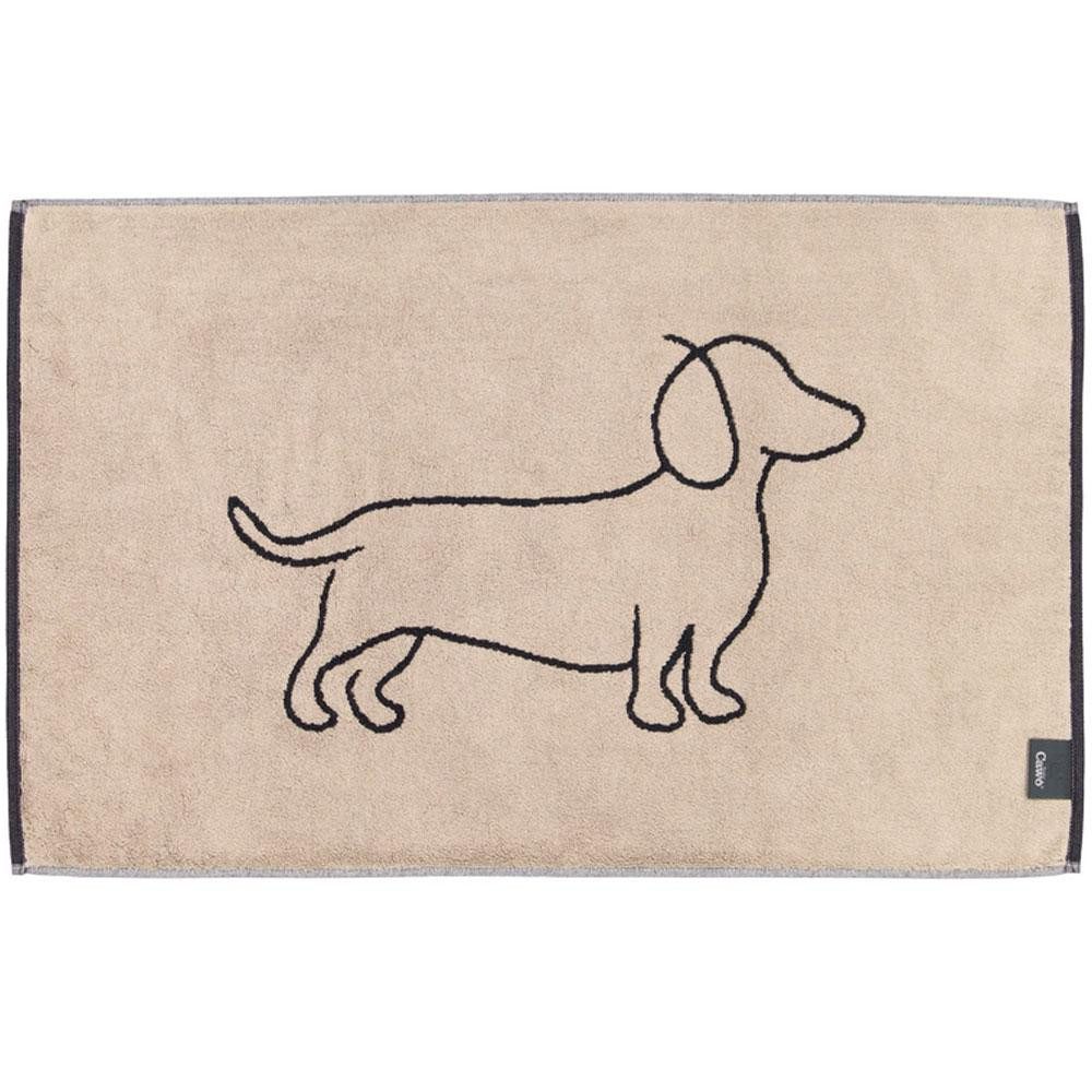 Cawö Badematte Badematte We love Dogs Dackel Schwarz Beige (50x80cm) günstig online kaufen