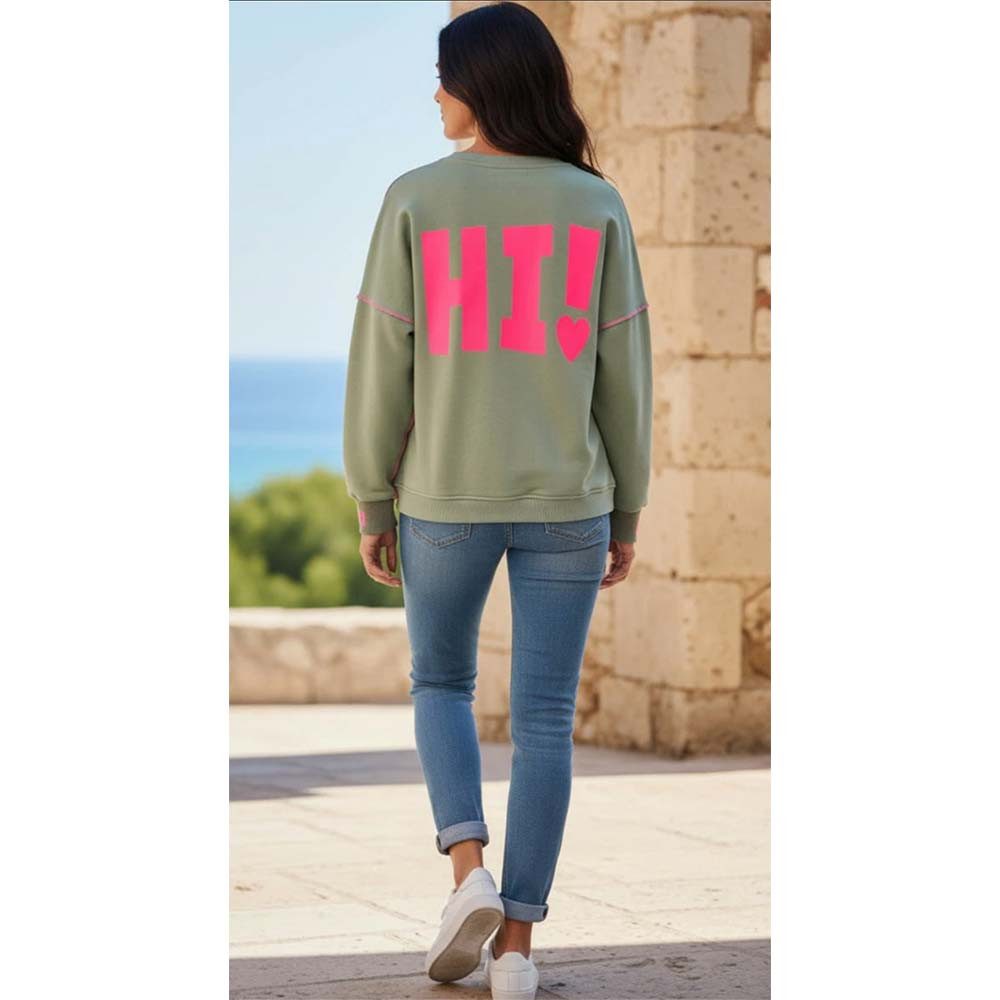 Miss Goodlife Sweatshirt Roundneck Hi! MG13587 MG13588 aus Baumwolle