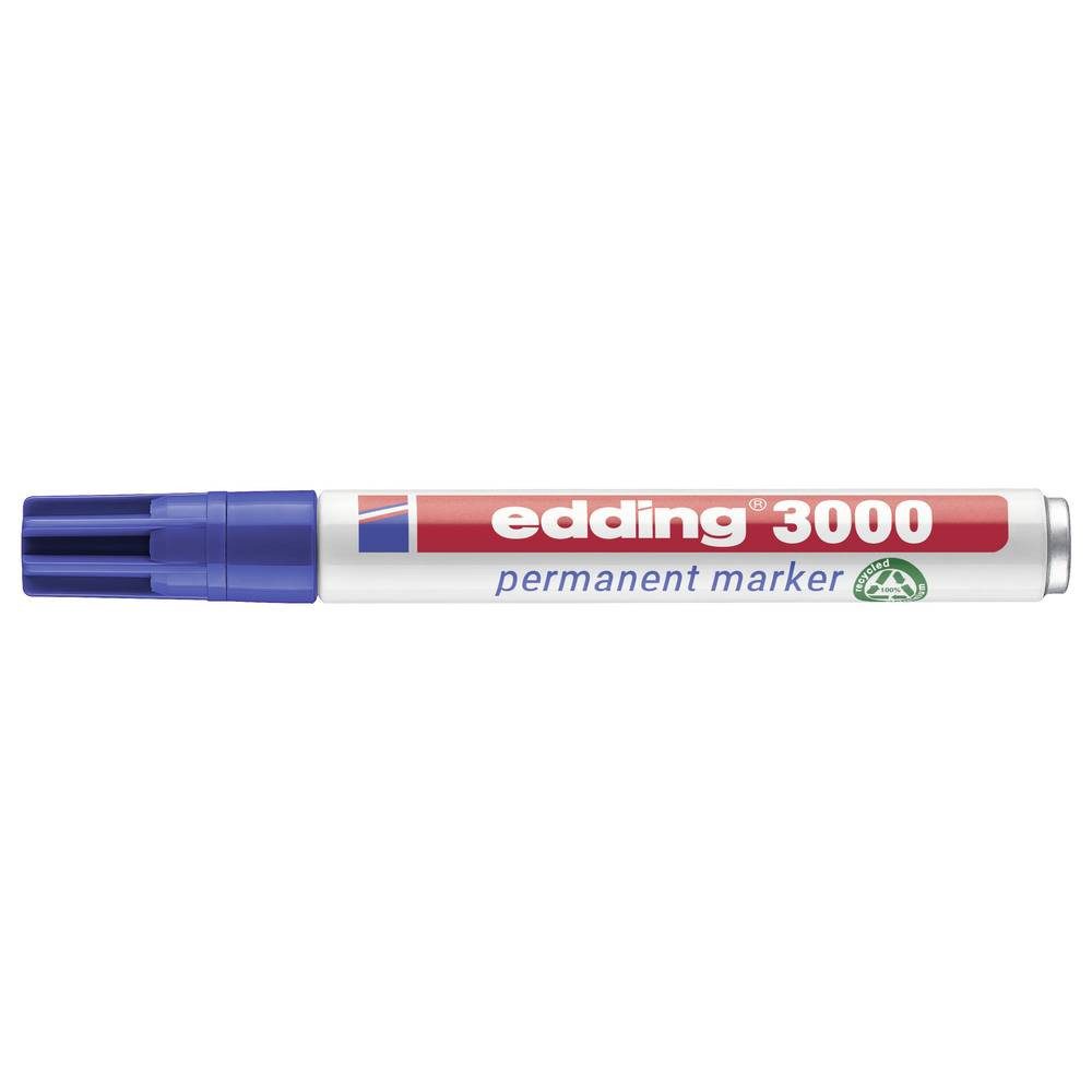 edding Permanentmarker e3000 4-3000003 Permanentmarker Blau wasserfest: Ja