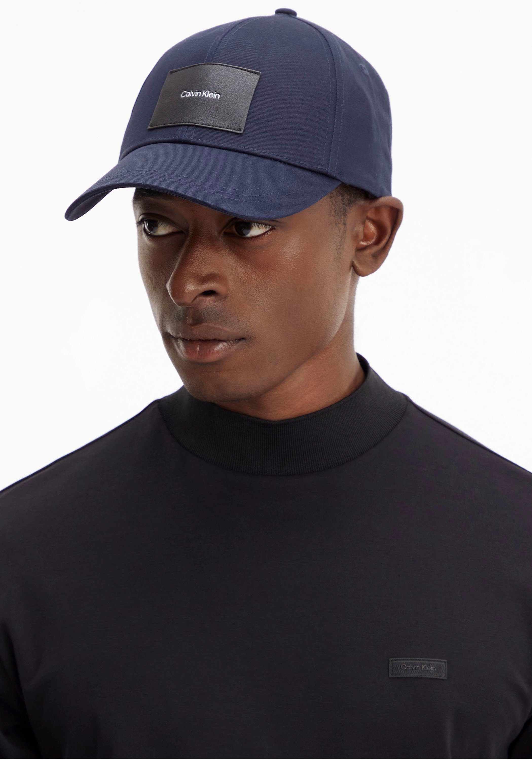 Calvin Klein Flex Cap CK mit BB Logobadge Navy prägnantem Ck PATCH CAP