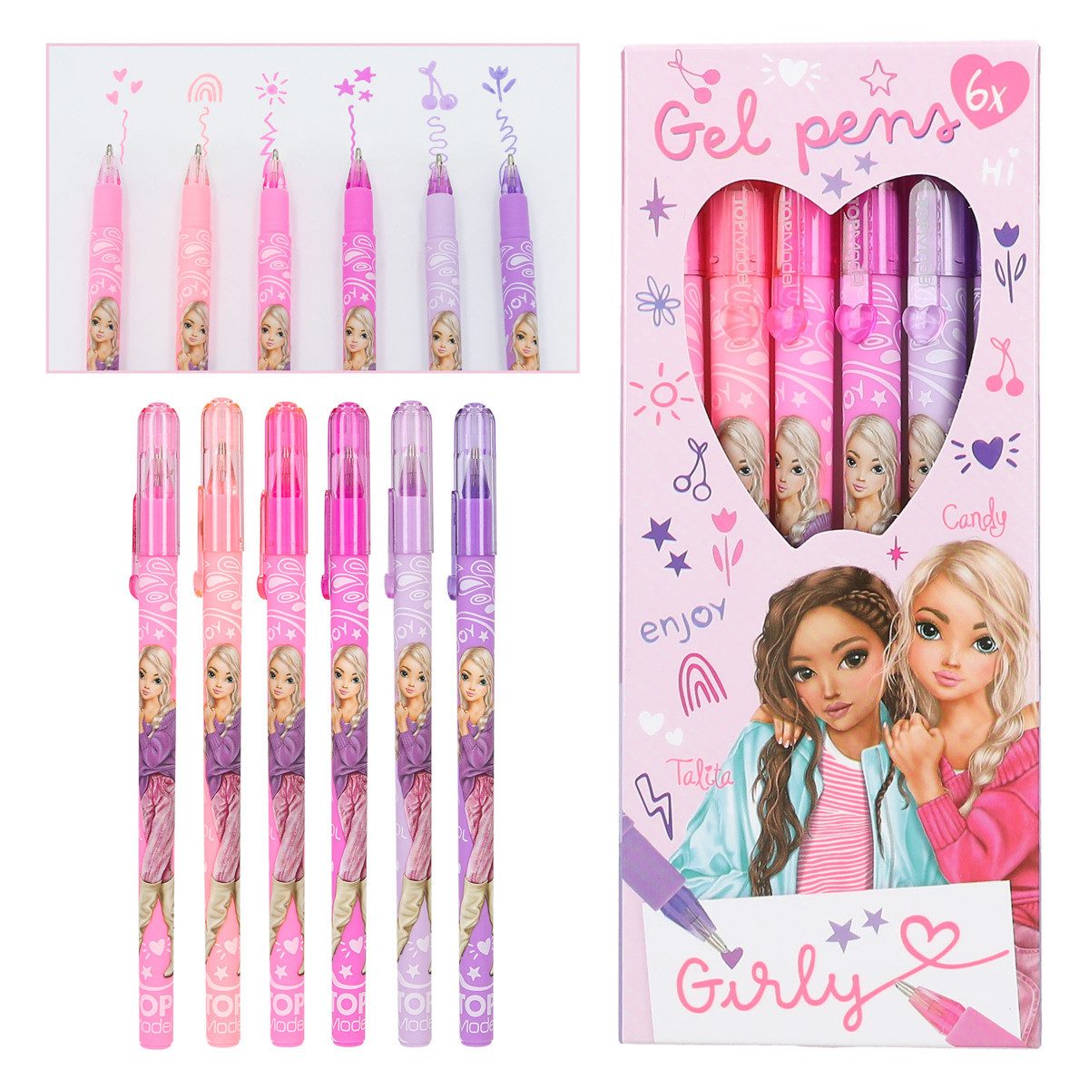 Depesche Filzstift DEPESCHE TOPModel Gelstifte Girly 6 Stück