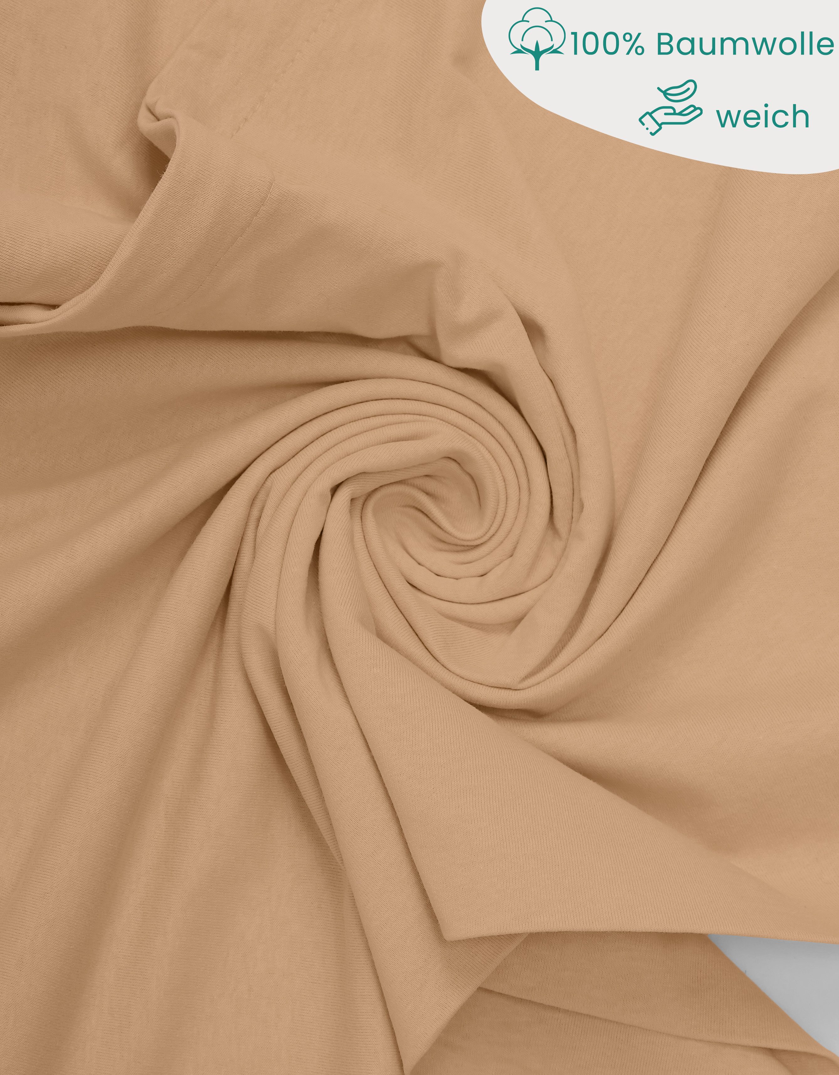 livessa Kissenbezug 2er Set Kissenbezug - Verdeckter Reißverschluss - Kopfkissenbezug, %100 Baumwolle Jersey Stoff 140 g/m², Ultra Weich und Atmungsaktiv