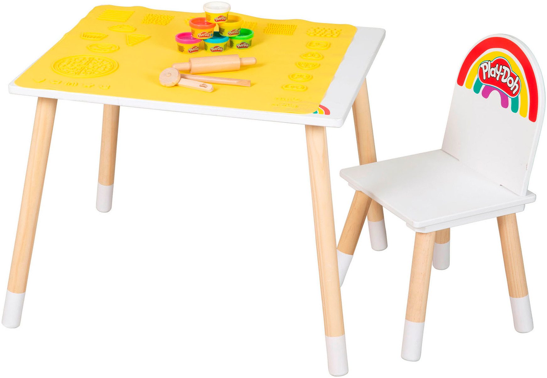 roba® Children's Seating Set Play-Doh, (Set), incl. 3D Creative Mat, Modeling Clay and Accessories