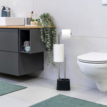 bremermann Toilettenpapierhalter WC-Garnitur 3in1 inkl. Rollenhalter, WC-Bürste und Ersatzrollenhalter