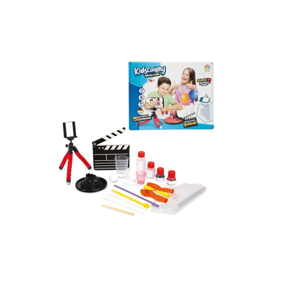 Toi-Toys Lernspielzeug KIDSCOVERY Influence Studio Set XL, Umfangreiches Zubehör für kreative Experimente