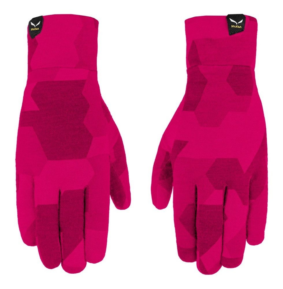 Salewa Multisporthandschuhe Liner-Handschuh Ortles Cristallo (warm und atmungsaktiv) - pink/camou