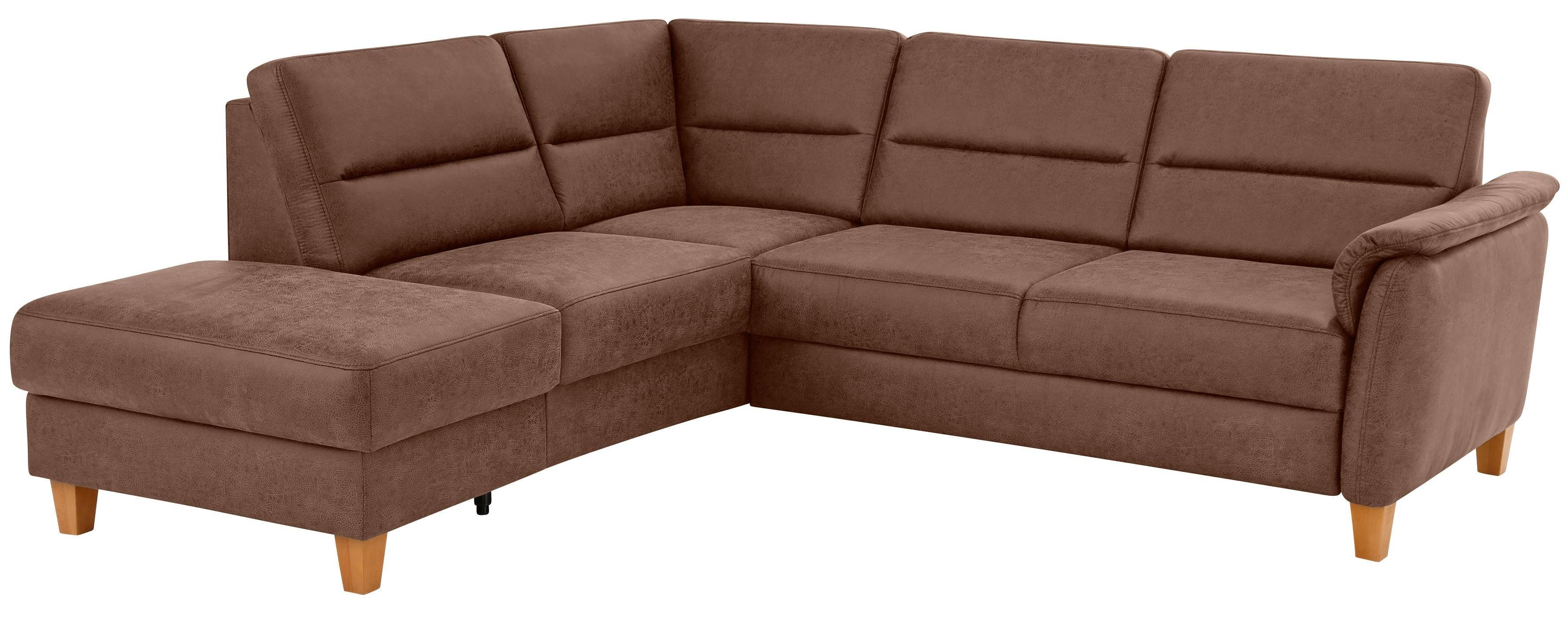 Home affaire Ecksofa Palmera L-Form, Federkern, günstig online kaufen