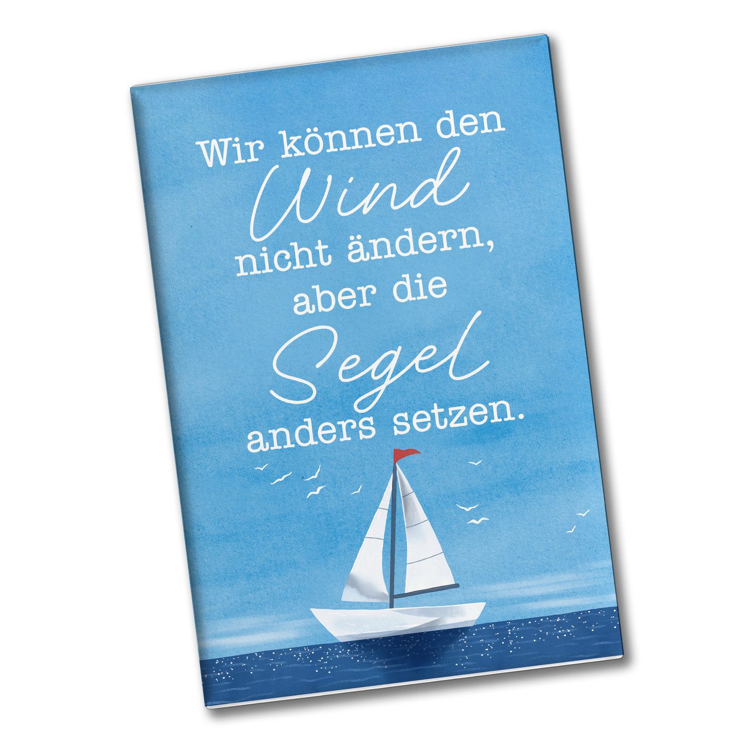 speecheese Segelboot Souvenir eckig mit Spruch Segel