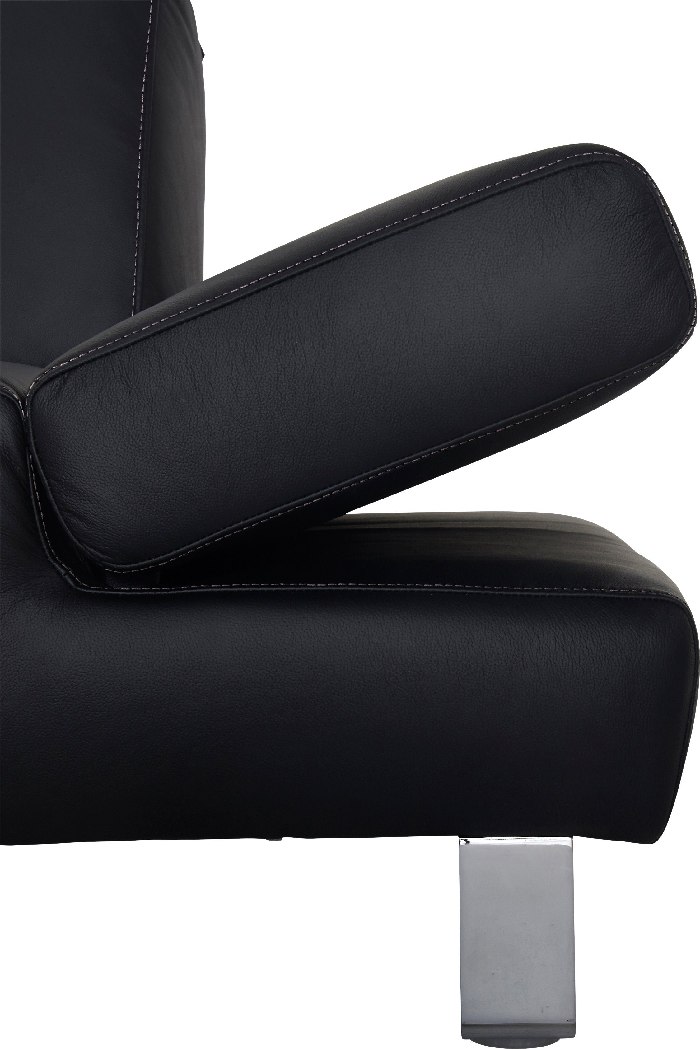 taboo, 3-Sitzer Normaltiefe, Armlehnenverstellung, Kontrastnaht mit Z59 mit W.SCHILLIG stone inklusive