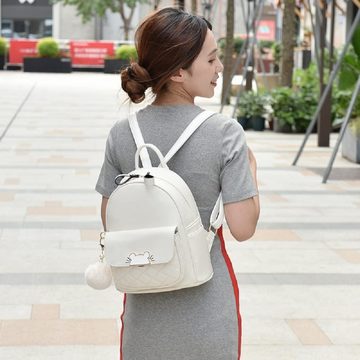 GelldG Rucksack Rucksack für Damen klein PU, Mini-Rucksack leicht für Teenager