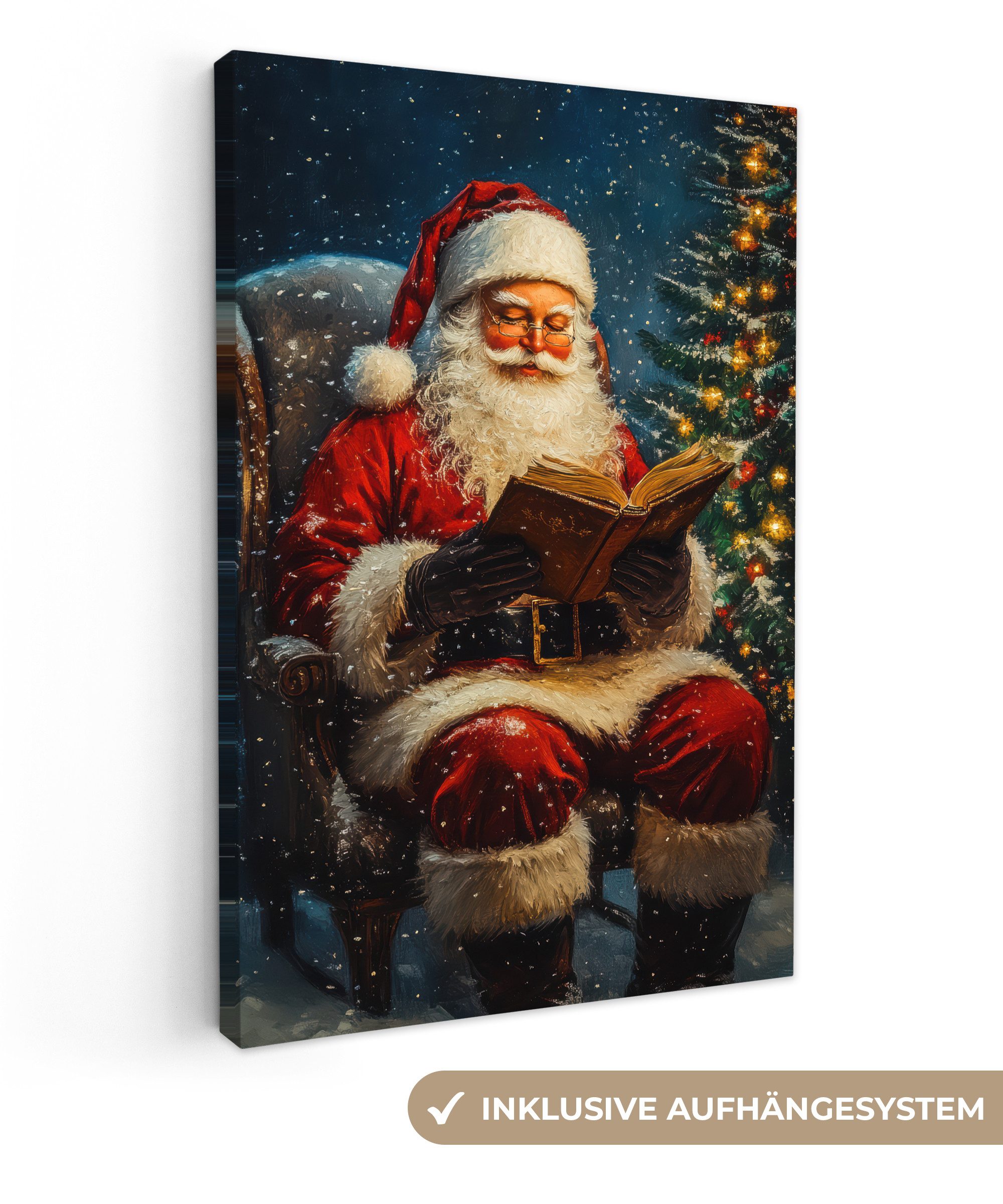 OneMillionCanvasses® Leinwandbild Weihnachtsmann - Weihnachten - Winter - W günstig online kaufen
