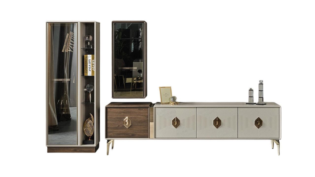 Xlmoebel Wohnwand Luxuriöses Wohnzimmer-Ensemble des Designers günstig online kaufen