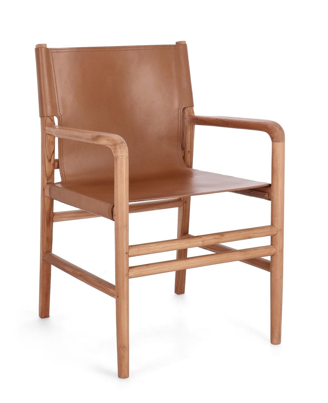 Bizzotto Stuhl Caroline mit Armlehne, Cognac