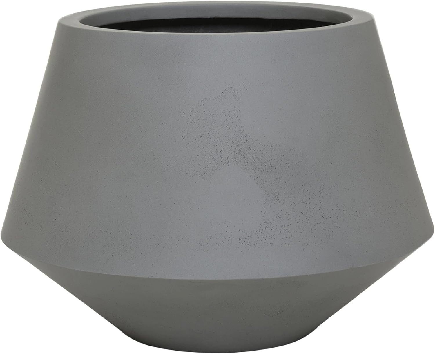 VIVANNO Blumentopf Fiberglas BERBELIT Rund - Grau Beton-Design (1 St), 42x30 cm