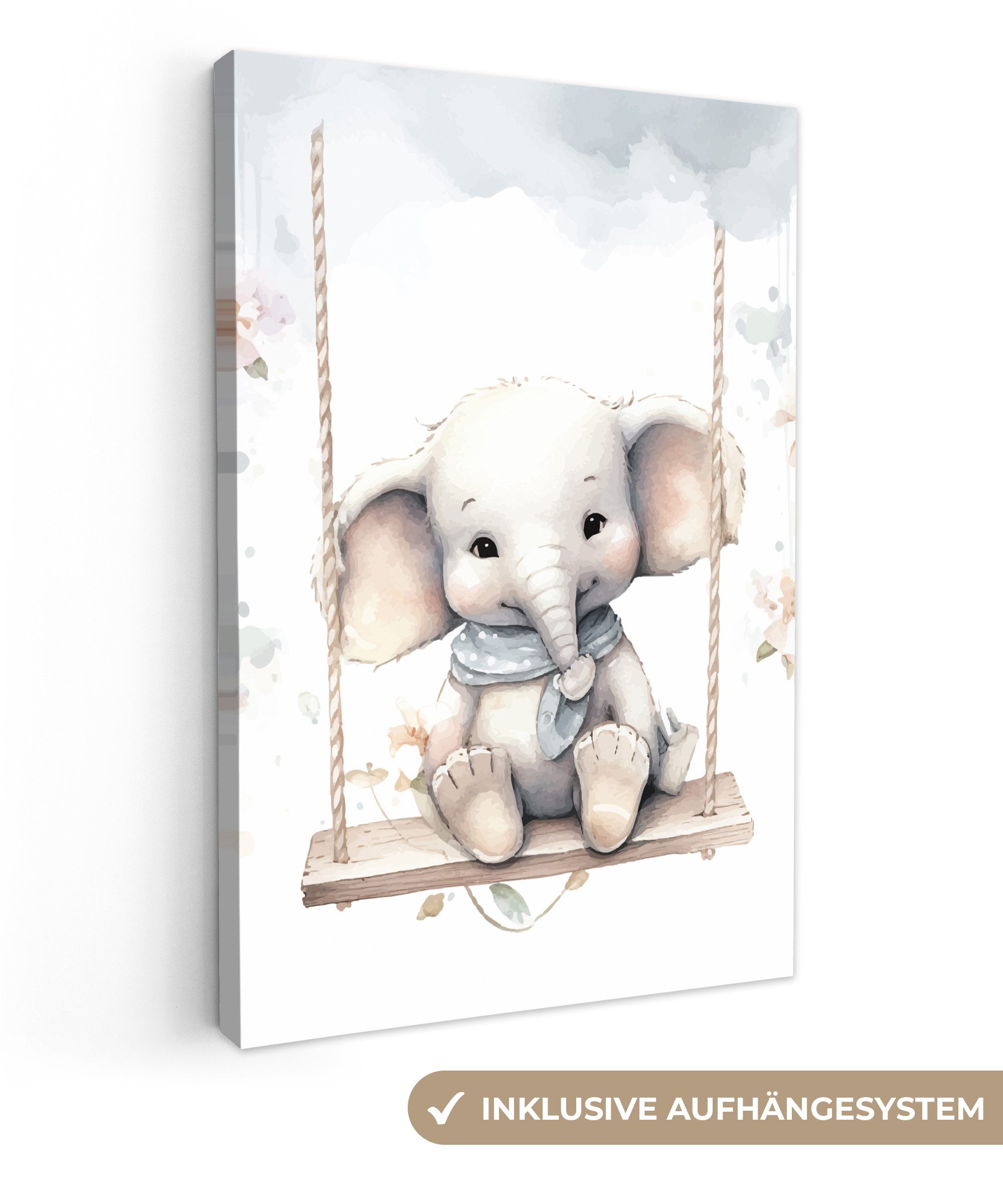 OneMillionCanvasses® Leinwandbild Elefant - Tier - günstig online kaufen
