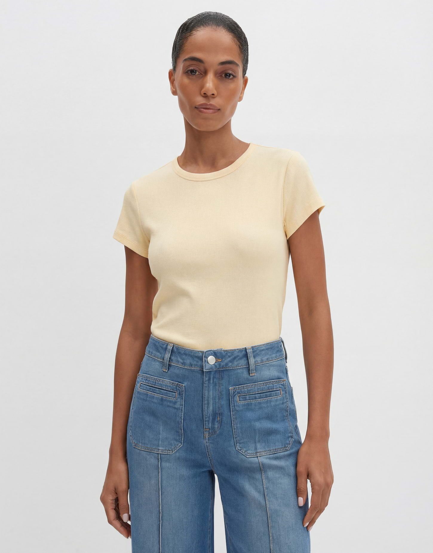 someday Kurzarmshirt Kleoh Schmale Passform, kurzarm und elastisch