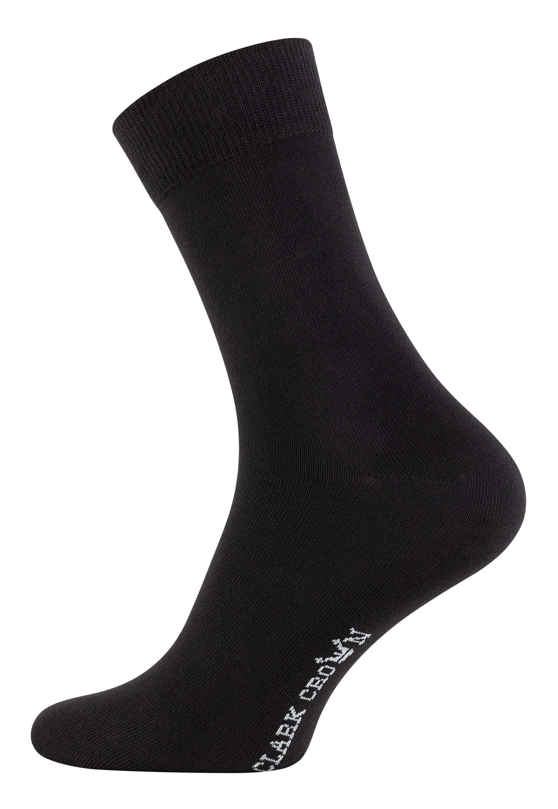 Clark Bio-Baumwollqualität Crown® (6-Paar) schwarz angenehmer in Socken