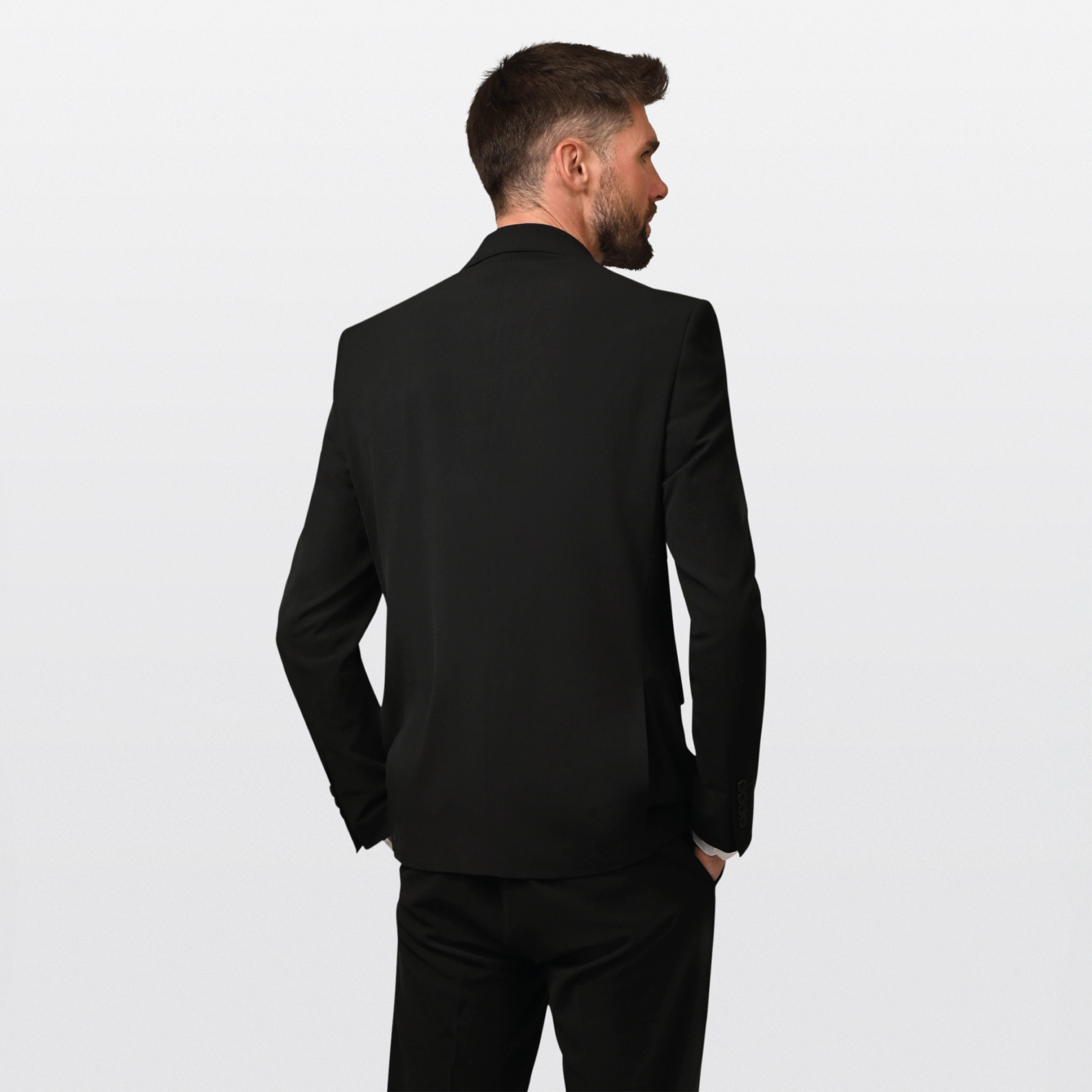 Hirschthal Anzugsakko Herren 2-Knopf Business Sakko Slim-Fit in eleganten Design, mit Kleidersack