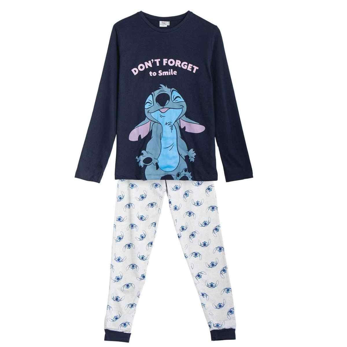Disney Pyjama Lilo & Stitch Long Pyjama für Erwachsene bequemer Schlafanzug günstig online kaufen