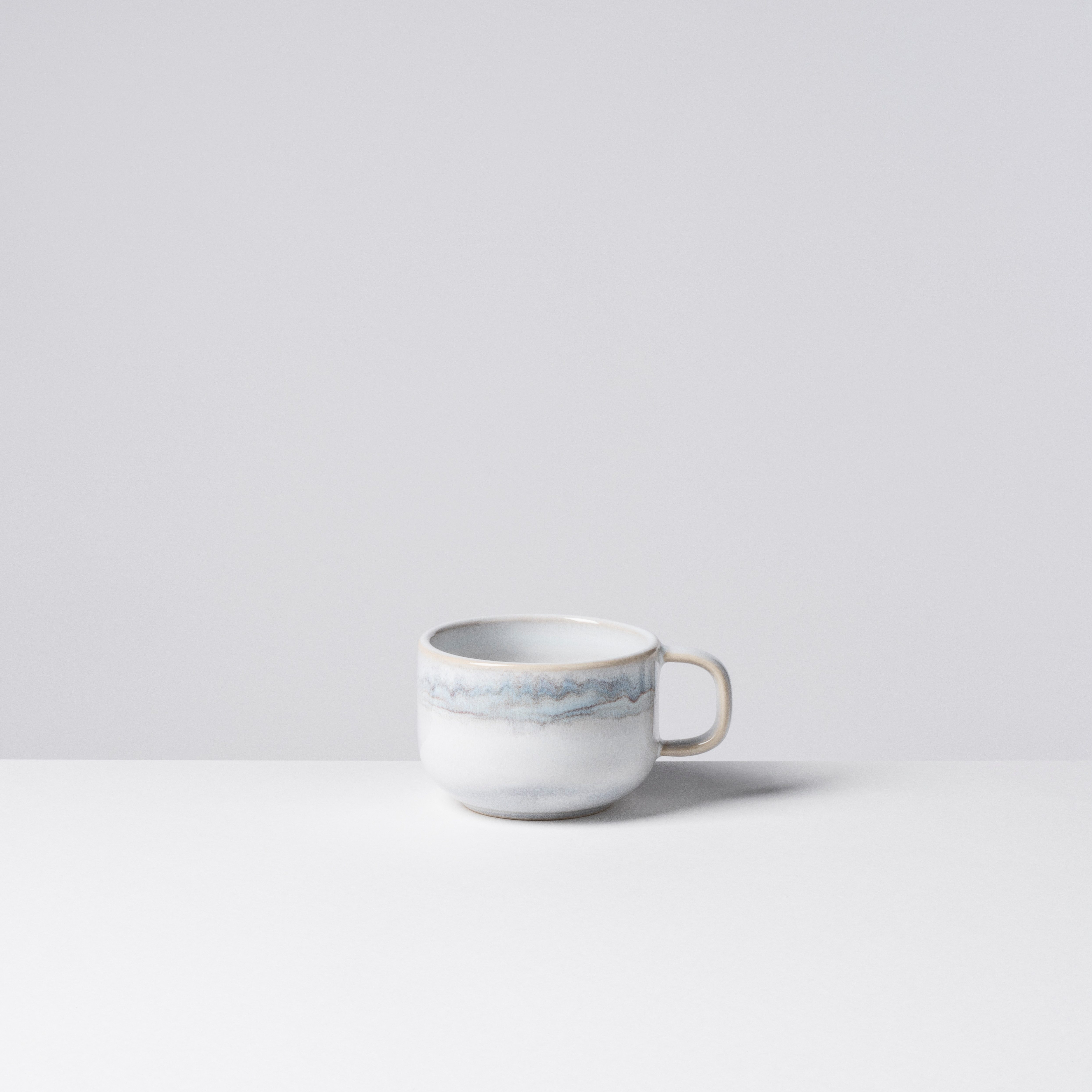 Gipfelstück Tasse Tiefer See, 4-tlg., Steinzeug, Scandi-Style, Reaktivglasur, jedes Stück ein Unikat, 4-teilig